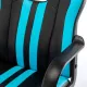 Игровое кресло  "Stripe GM-202", экокожа, черное/голубое, 532509. Фото товара с разных ракурсов.